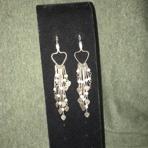 Pink quartz drop earrings E12